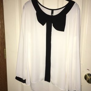 Sheer Black and White Long Sleeve